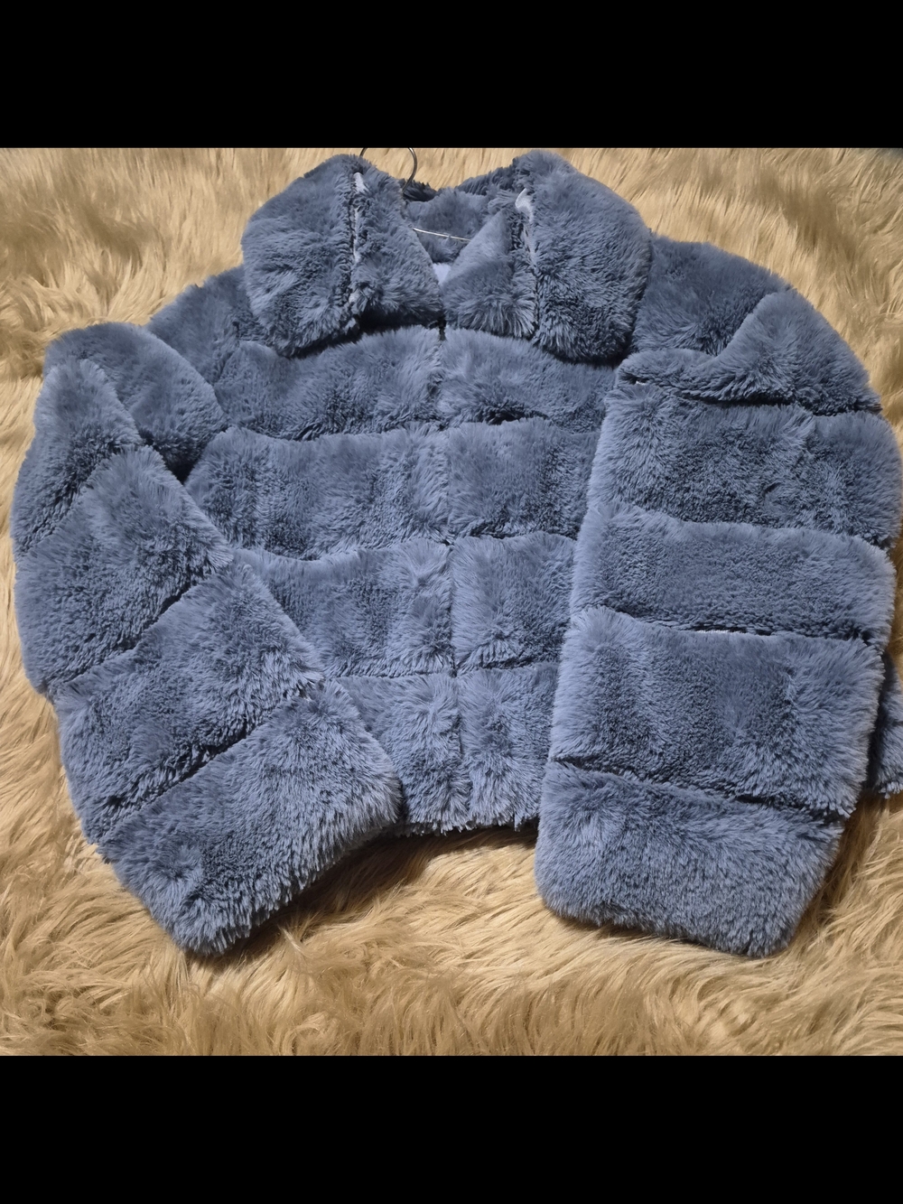 BCBGMaxzria Groove Quilted Faux Fur Coat * Like New *